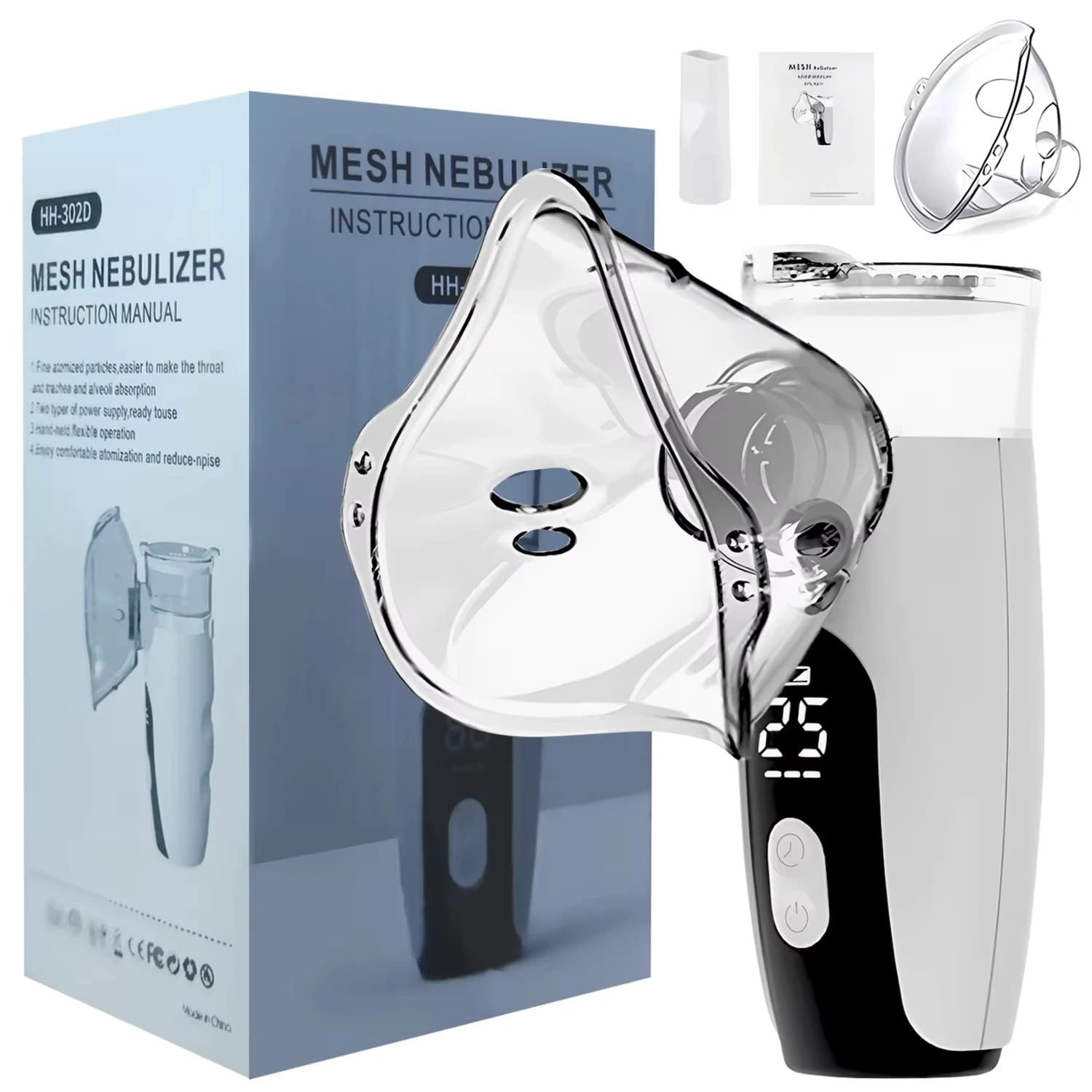 Przenośny Inhalator Nebulizator dla Dzieci i Dorosłych z Maską 💨